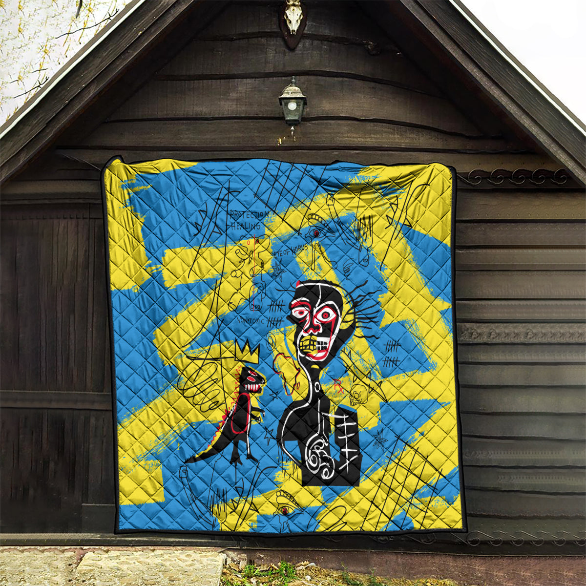 African Art Viva Underground Psychedelic Vintage Style Quilt - Wonder Print Shop