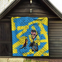 African Art Viva Underground Psychedelic Vintage Style Quilt - Wonder Print Shop