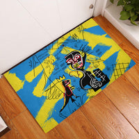 African Art Viva Underground Psychedelic Vintage Style Rubber Doormat - Wonder Print Shop