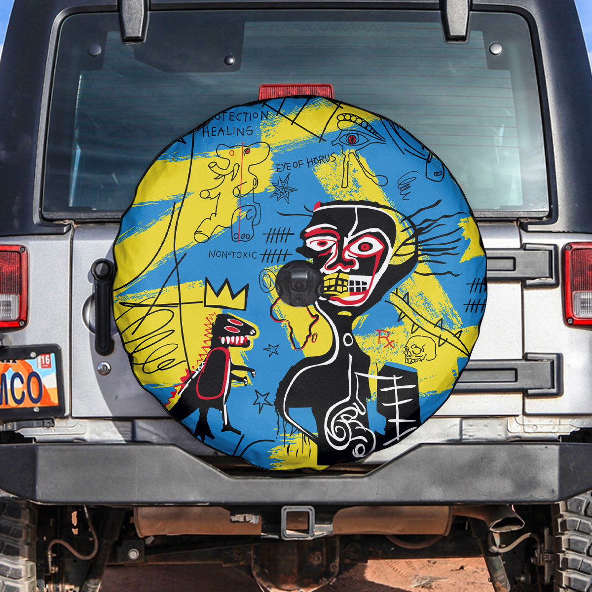African Art Viva Underground Psychedelic Vintage Style Spare Tire Cover - Wonder Print Shop