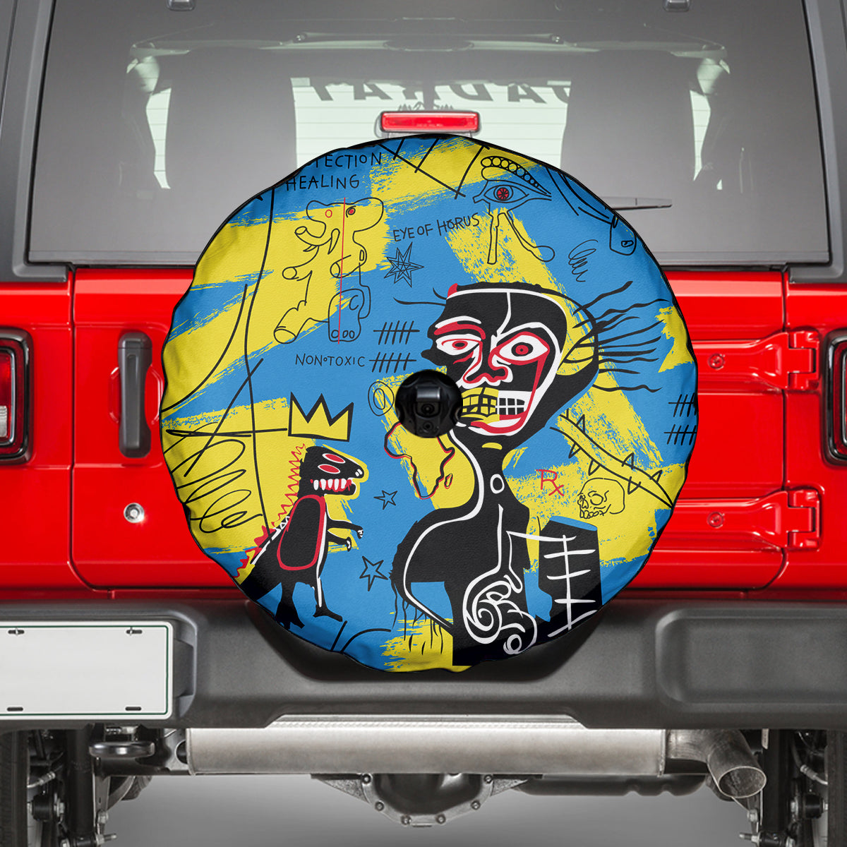 African Art Viva Underground Psychedelic Vintage Style Spare Tire Cover - Wonder Print Shop