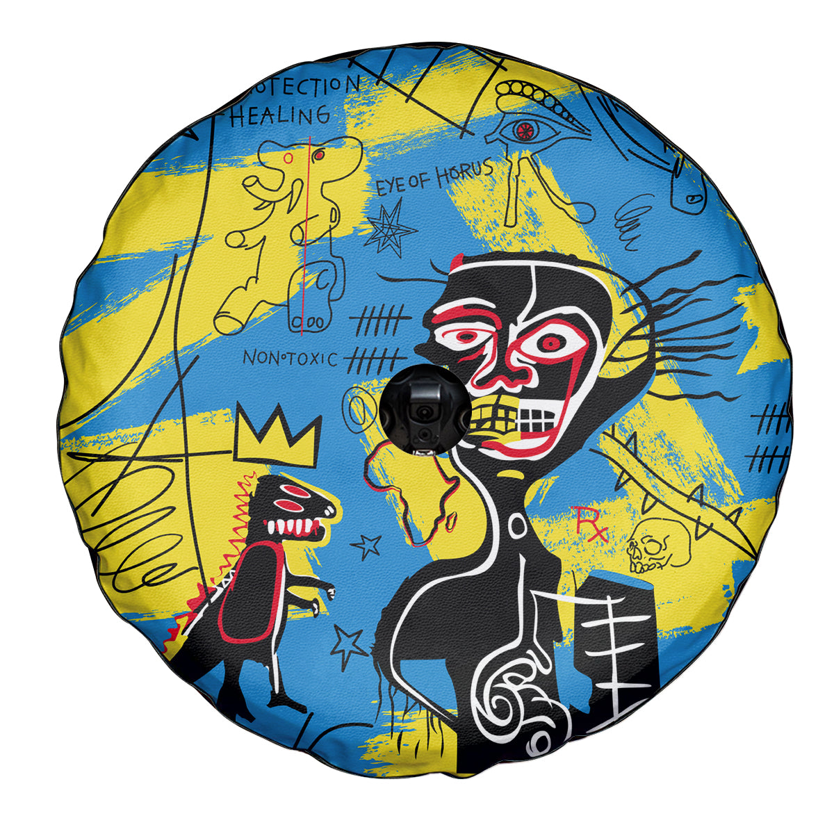 African Art Viva Underground Psychedelic Vintage Style Spare Tire Cover - Wonder Print Shop