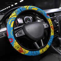 African Art Viva Underground Psychedelic Vintage Style Steering Wheel Cover - Wonder Print Shop