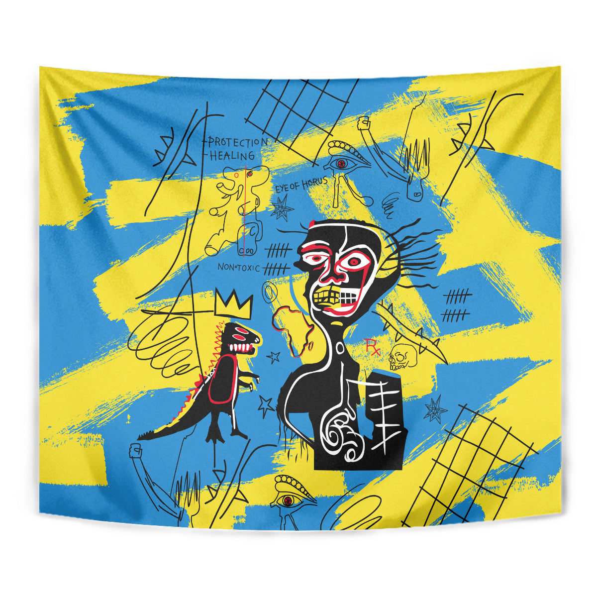 African Art Viva Underground Psychedelic Vintage Style Tapestry - Wonder Print Shop