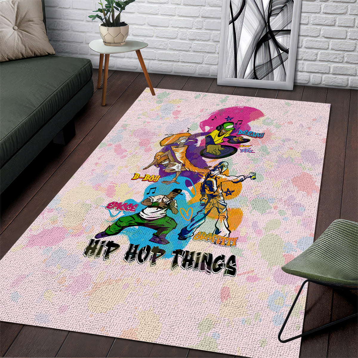4 Elements Of Hip Hop Area Rug - Wonder Print Shop