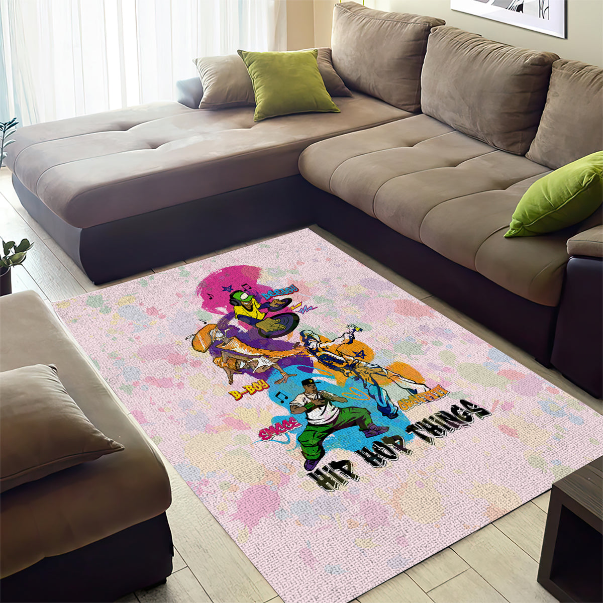 4 Elements Of Hip Hop Area Rug - Wonder Print Shop