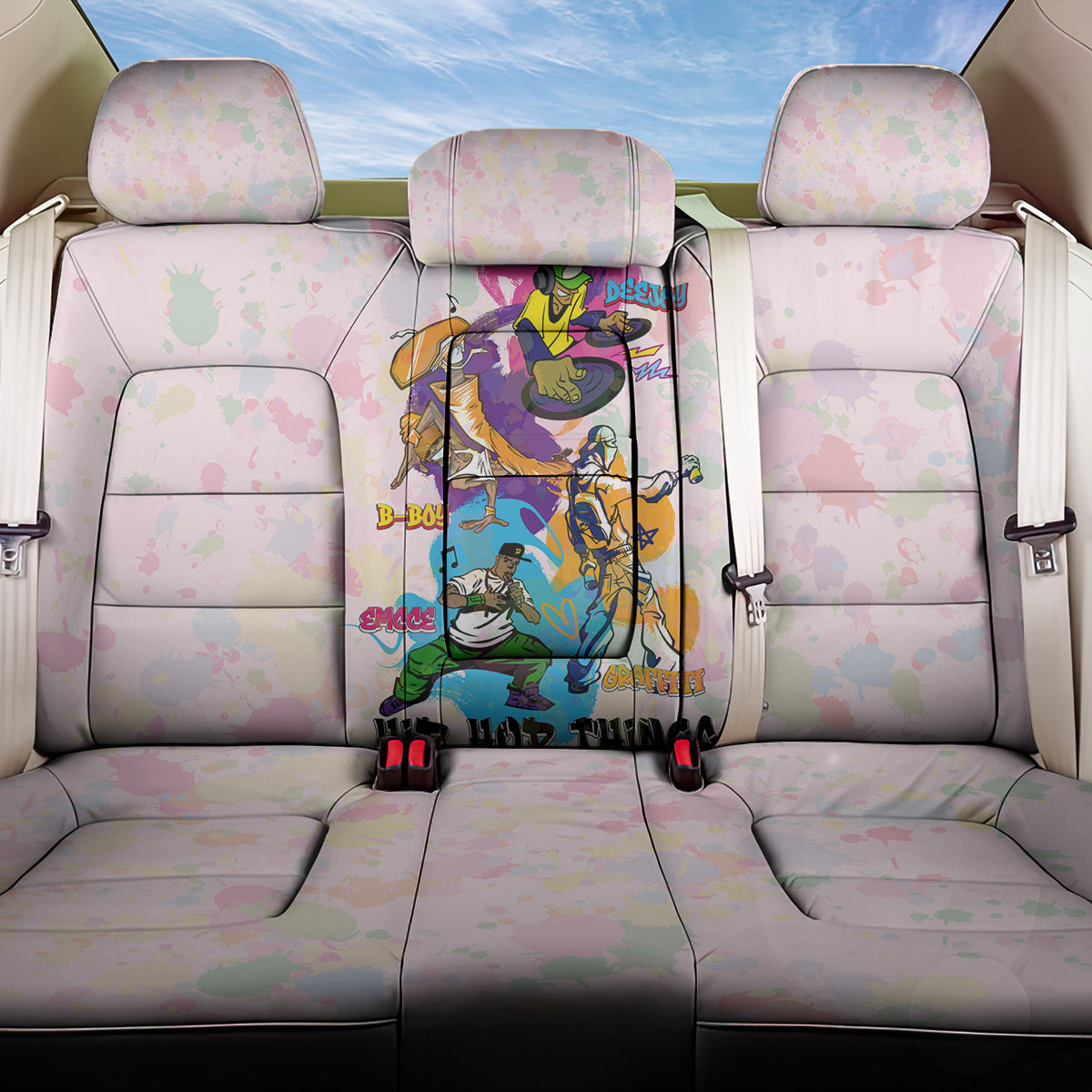 4 Elements Of Hip Hop Back Car Seat Cover