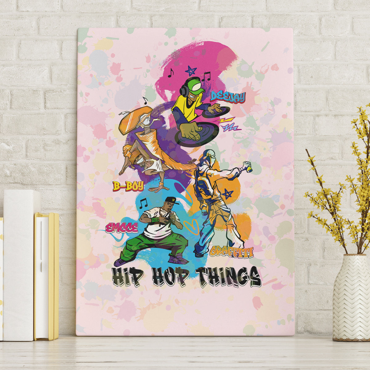 4 Elements Of Hip Hop Canvas Wall Art - Wonder Print Shop