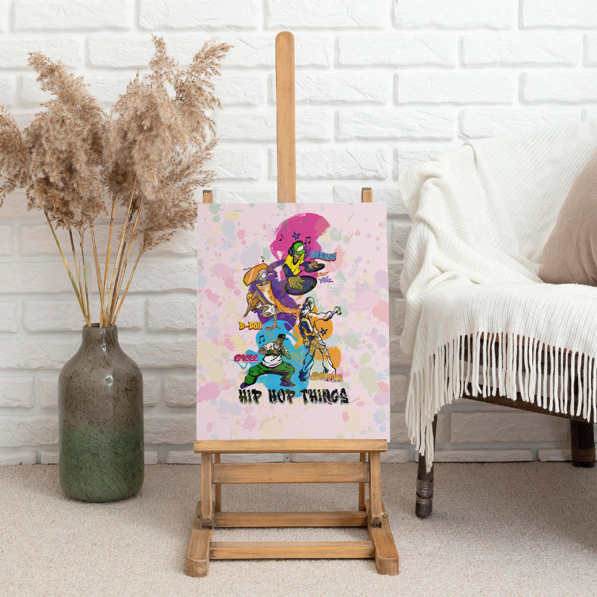 4 Elements Of Hip Hop Canvas Wall Art - Wonder Print Shop