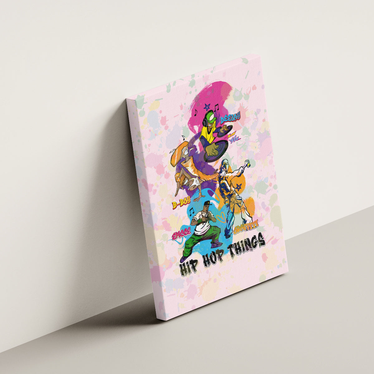 4 Elements Of Hip Hop Canvas Wall Art - Wonder Print Shop