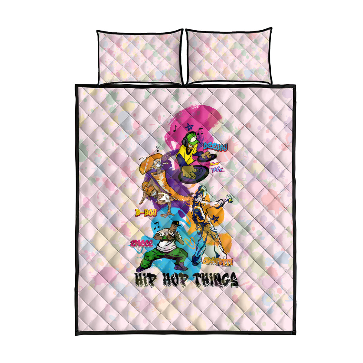 4 Elements Of Hip Hop Quilt Bed Set - Wonder Print Shop