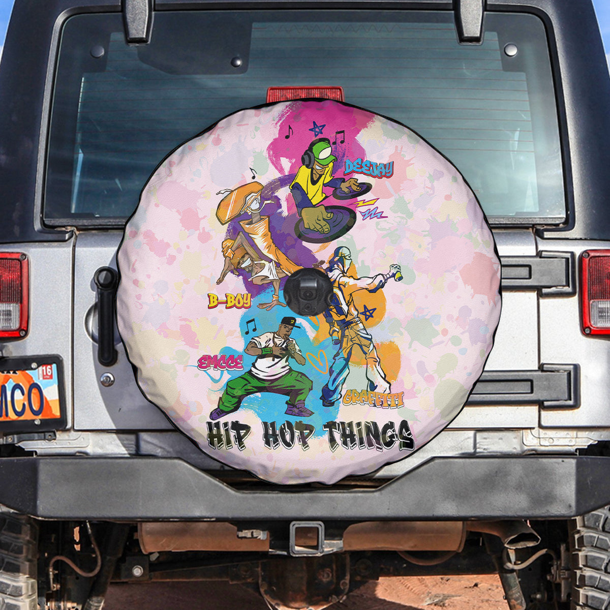 4 Elements Of Hip Hop Spare Tire Cover - Wonder Print Shop