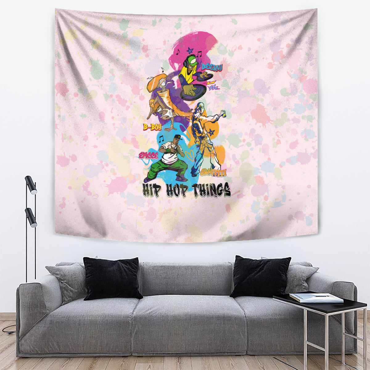 4 Elements Of Hip Hop Tapestry - Wonder Print Shop