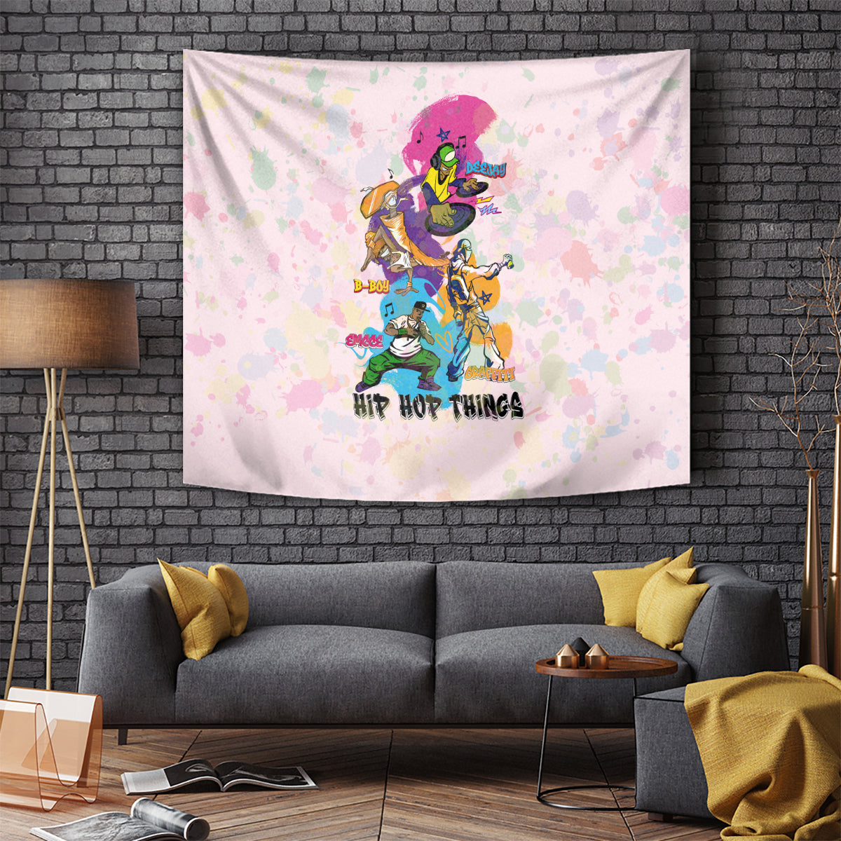 4 Elements Of Hip Hop Tapestry - Wonder Print Shop