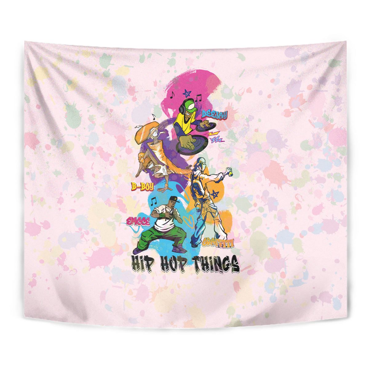 4 Elements Of Hip Hop Tapestry - Wonder Print Shop
