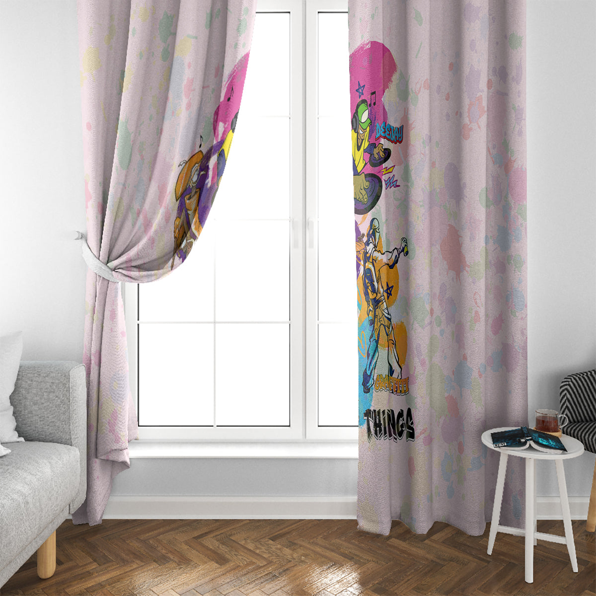 4 Elements Of Hip Hop Window Curtain - Wonder Print Shop