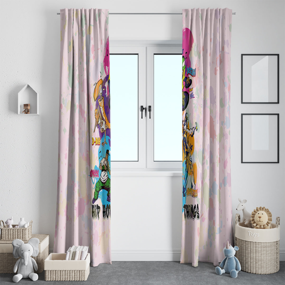 4 Elements Of Hip Hop Window Curtain - Wonder Print Shop
