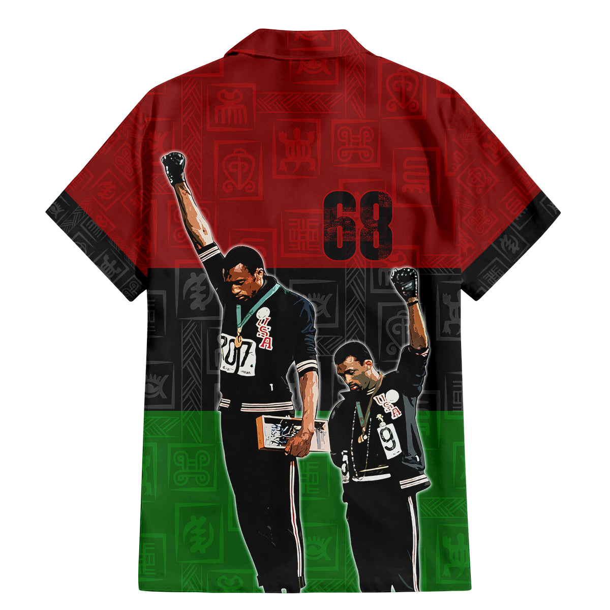 Mexico City 1968 African American Family Matching Mermaid Dress and Hawaiian Shirt Black Power Salute - Wonder Print Shop