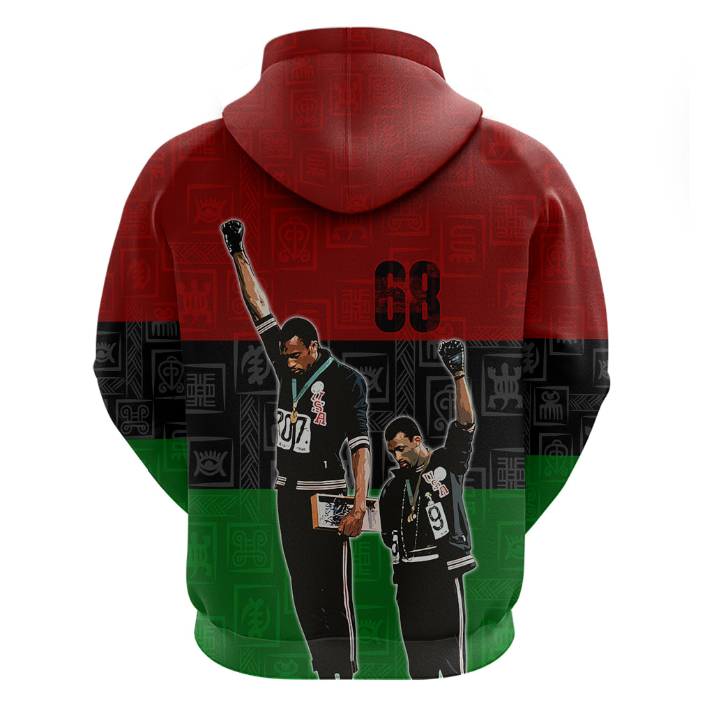Mexico City 1968 African American Hoodie Black Power Salute - Wonder Print Shop