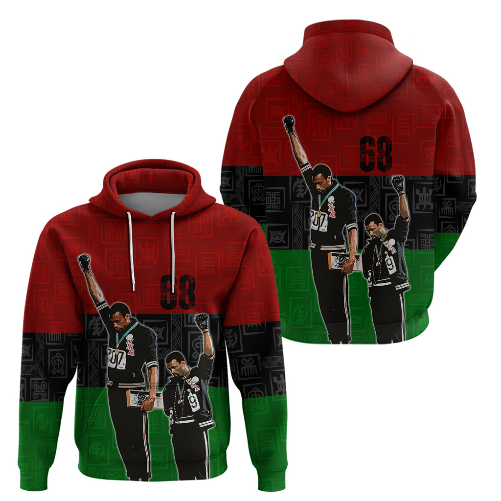 Mexico City 1968 African American Hoodie Black Power Salute - Wonder Print Shop