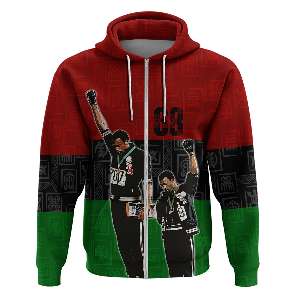 Mexico City 1968 African American Hoodie Black Power Salute - Wonder Print Shop