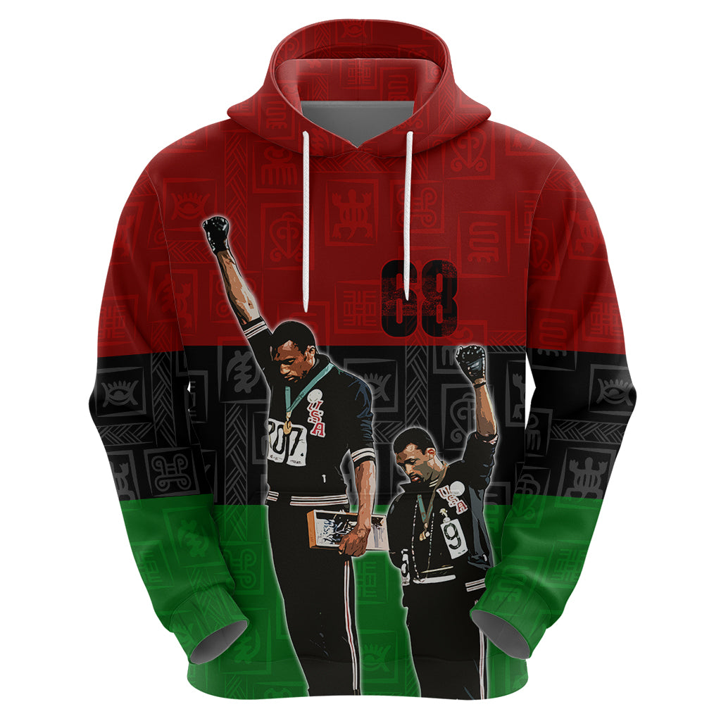 Mexico City 1968 African American Hoodie Black Power Salute - Wonder Print Shop