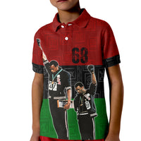 Mexico City 1968 African American Kid Polo Shirt Black Power Salute - Wonder Print Shop