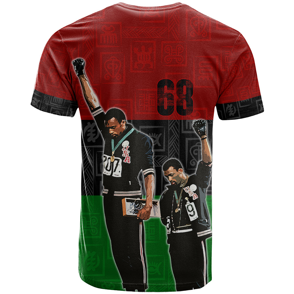 Mexico City 1968 African American T Shirt Black Power Salute - Wonder Print Shop
