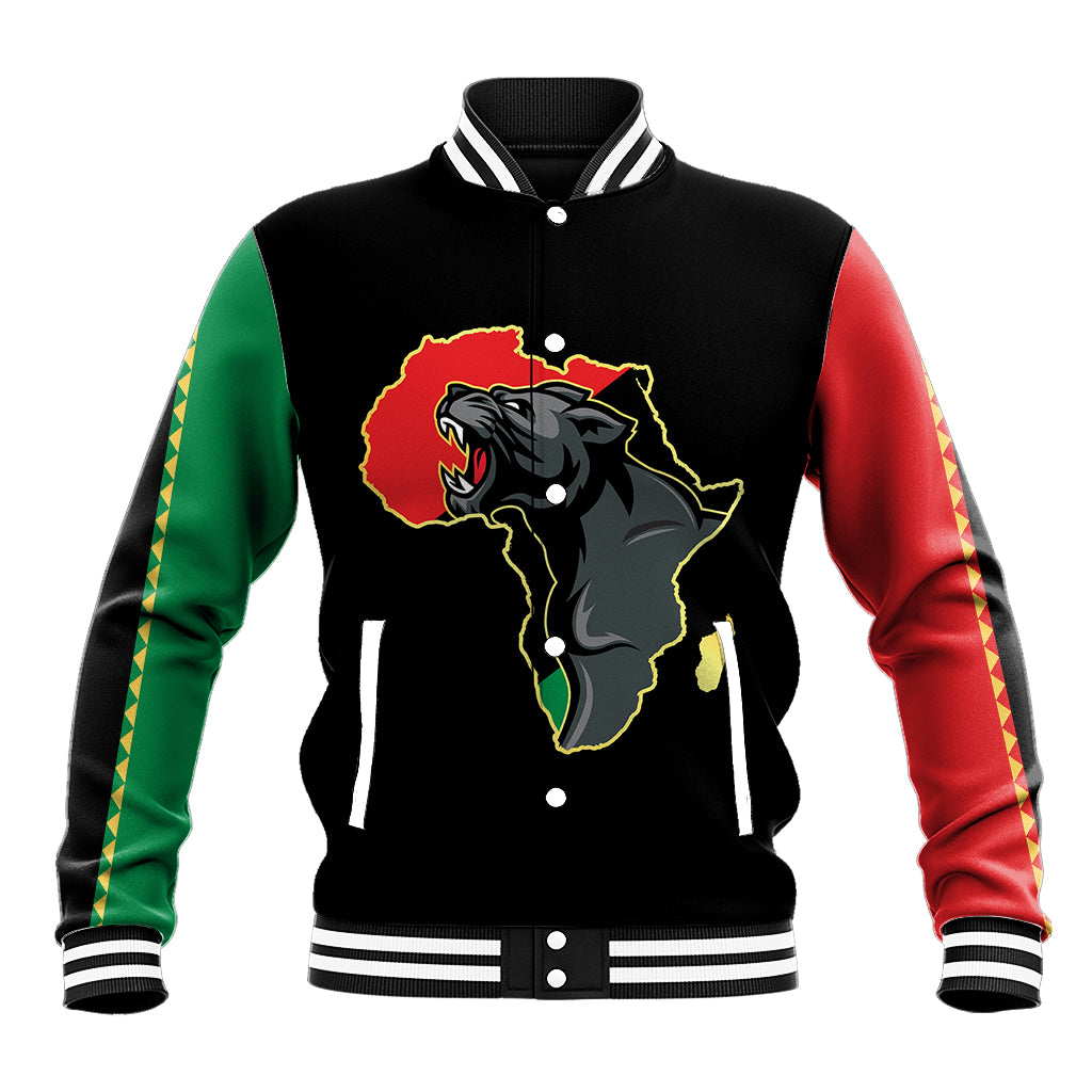 Powerful Panther Africa Baseball Jacket Map Africa - Wonder Print Shop