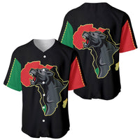Powerful Panther Africa Baseball Jersey Map Africa - Wonder Print Shop