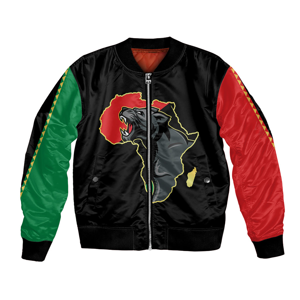 Powerful Panther Africa Bomber Jacket Map Africa - Wonder Print Shop