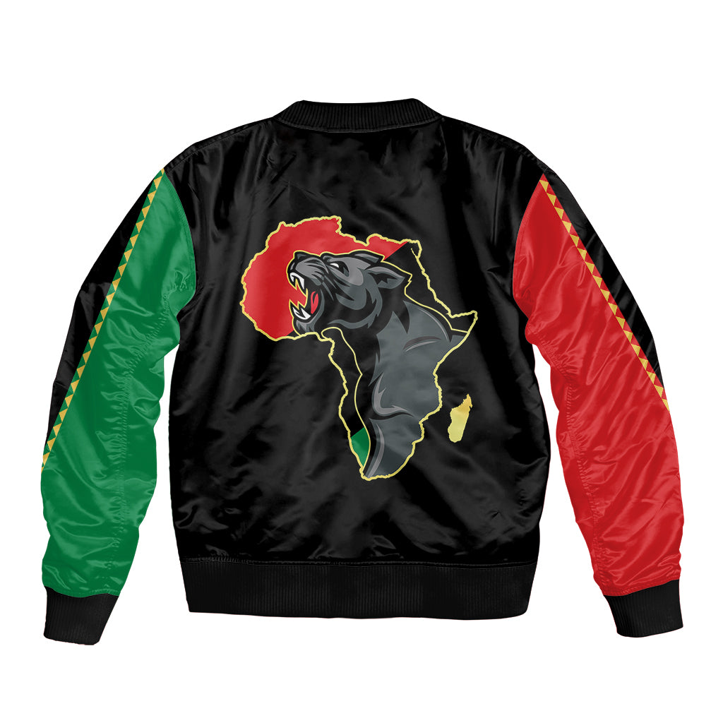Powerful Panther Africa Bomber Jacket Map Africa - Wonder Print Shop