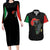 Powerful Panther Africa Couples Matching Long Sleeve Bodycon Dress and Hawaiian Shirt Map Africa - Wonder Print Shop
