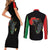Powerful Panther Africa Couples Matching Short Sleeve Bodycon Dress and Long Sleeve Button Shirts Map Africa - Wonder Print Shop