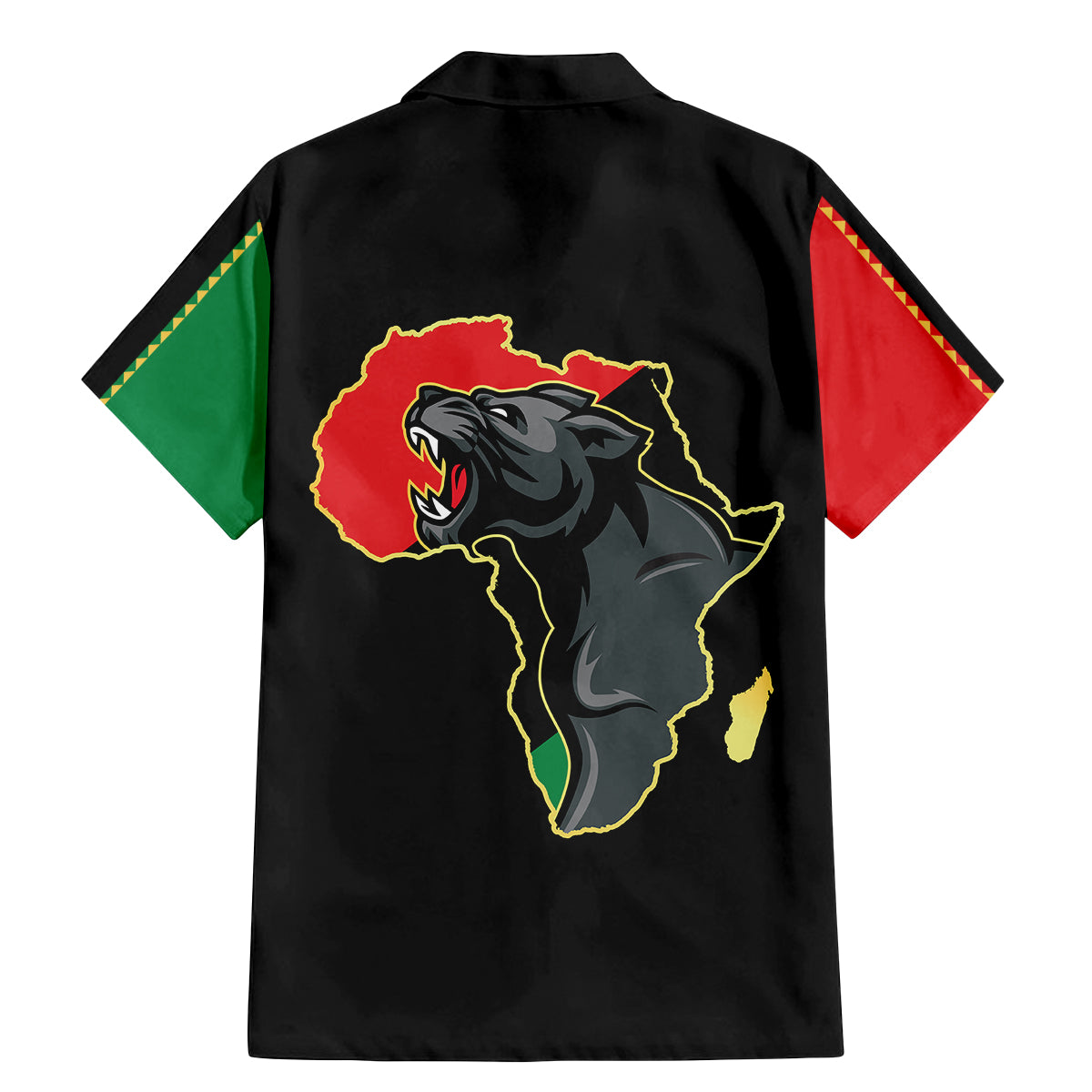 Powerful Panther Africa Family Matching Mermaid Dress and Hawaiian Shirt Map Africa - Wonder Print Shop
