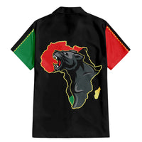 Powerful Panther Africa Family Matching Mermaid Dress and Hawaiian Shirt Map Africa - Wonder Print Shop