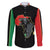 Powerful Panther Africa Family Matching Off Shoulder Long Sleeve Dress and Hawaiian Shirt Map Africa - Wonder Print Shop