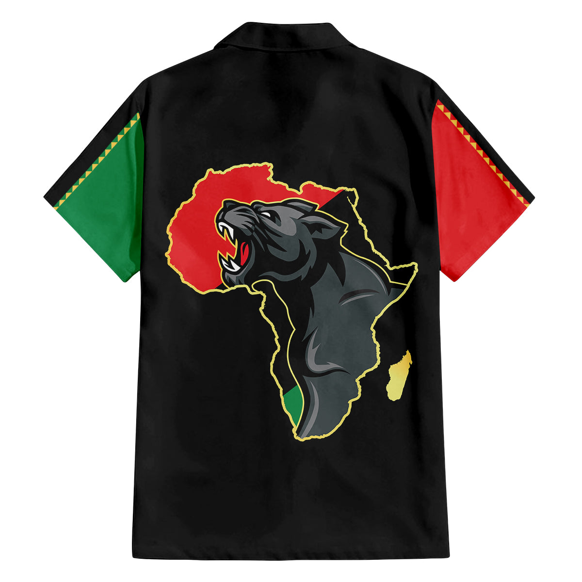 Powerful Panther Africa Family Matching Off Shoulder Maxi Dress and Hawaiian Shirt Map Africa - Wonder Print Shop