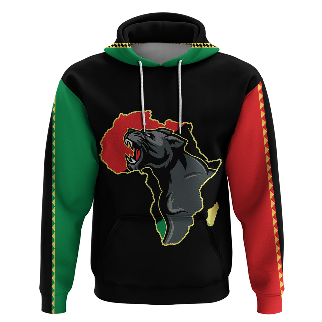 Powerful Panther Africa Hoodie Map Africa - Wonder Print Shop