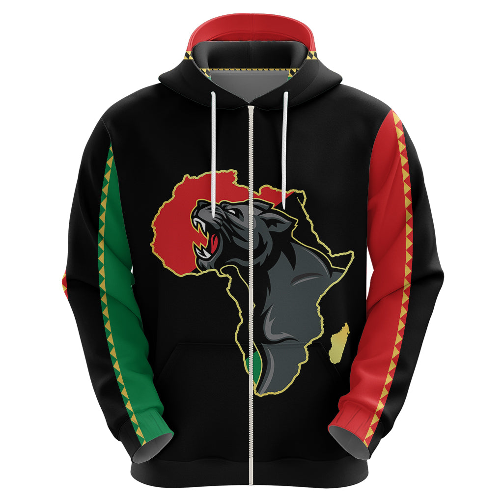 Powerful Panther Africa Hoodie Map Africa - Wonder Print Shop