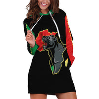 Powerful Panther Africa Hoodie Dress Map Africa - Wonder Print Shop