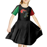 Powerful Panther Africa Kid Short Sleeve Dress Map Africa - Wonder Print Shop