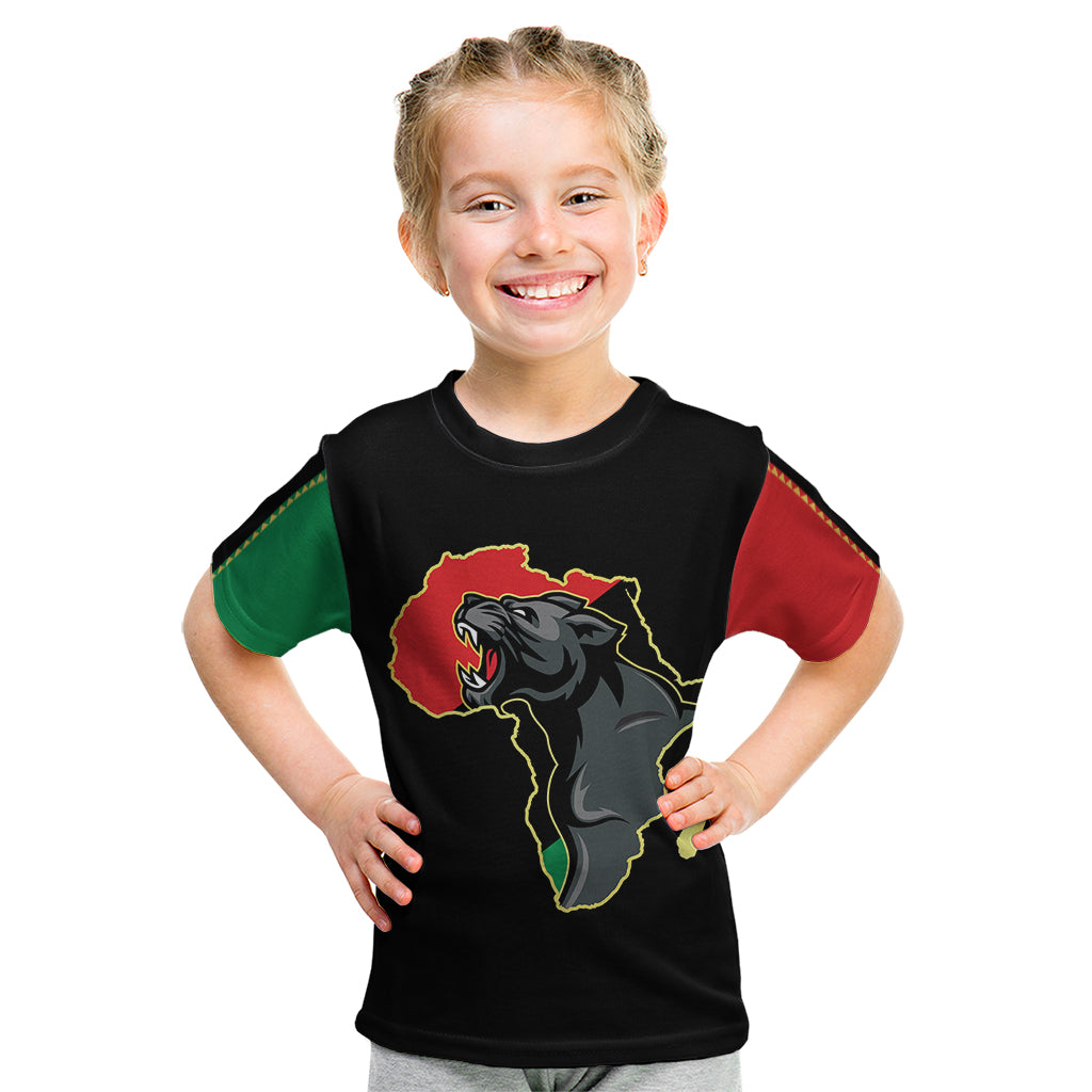 Powerful Panther Africa Kid T Shirt Map Africa - Wonder Print Shop