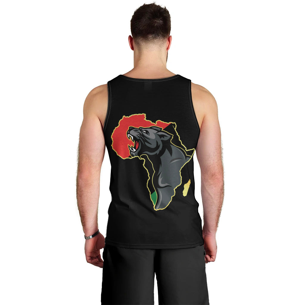 Powerful Panther Africa Men Tank Top Map Africa - Wonder Print Shop