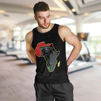 Powerful Panther Africa Men Tank Top Map Africa - Wonder Print Shop