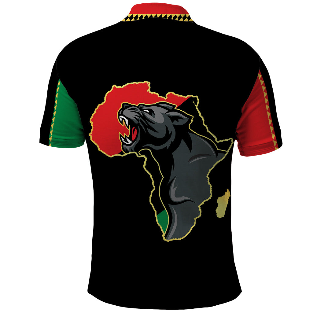 Powerful Panther Africa Polo Shirt Map Africa - Wonder Print Shop