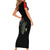Powerful Panther Africa Short Sleeve Bodycon Dress Map Africa - Wonder Print Shop