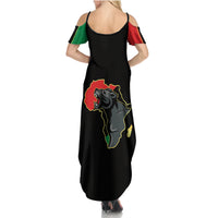 Powerful Panther Africa Summer Maxi Dress Map Africa - Wonder Print Shop