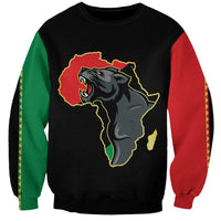 Powerful Panther Africa Sweatshirt Map Africa - Wonder Print Shop