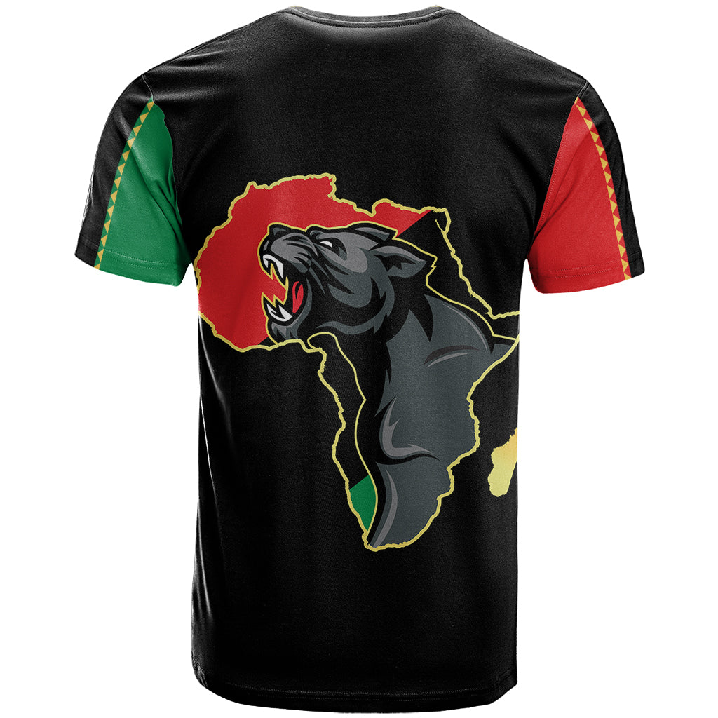 Powerful Panther Africa T Shirt Map Africa - Wonder Print Shop